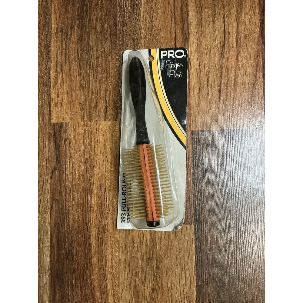 1980 Pro Finger Flex 393 Full-Round Hair Brush with Nylon Bristles
